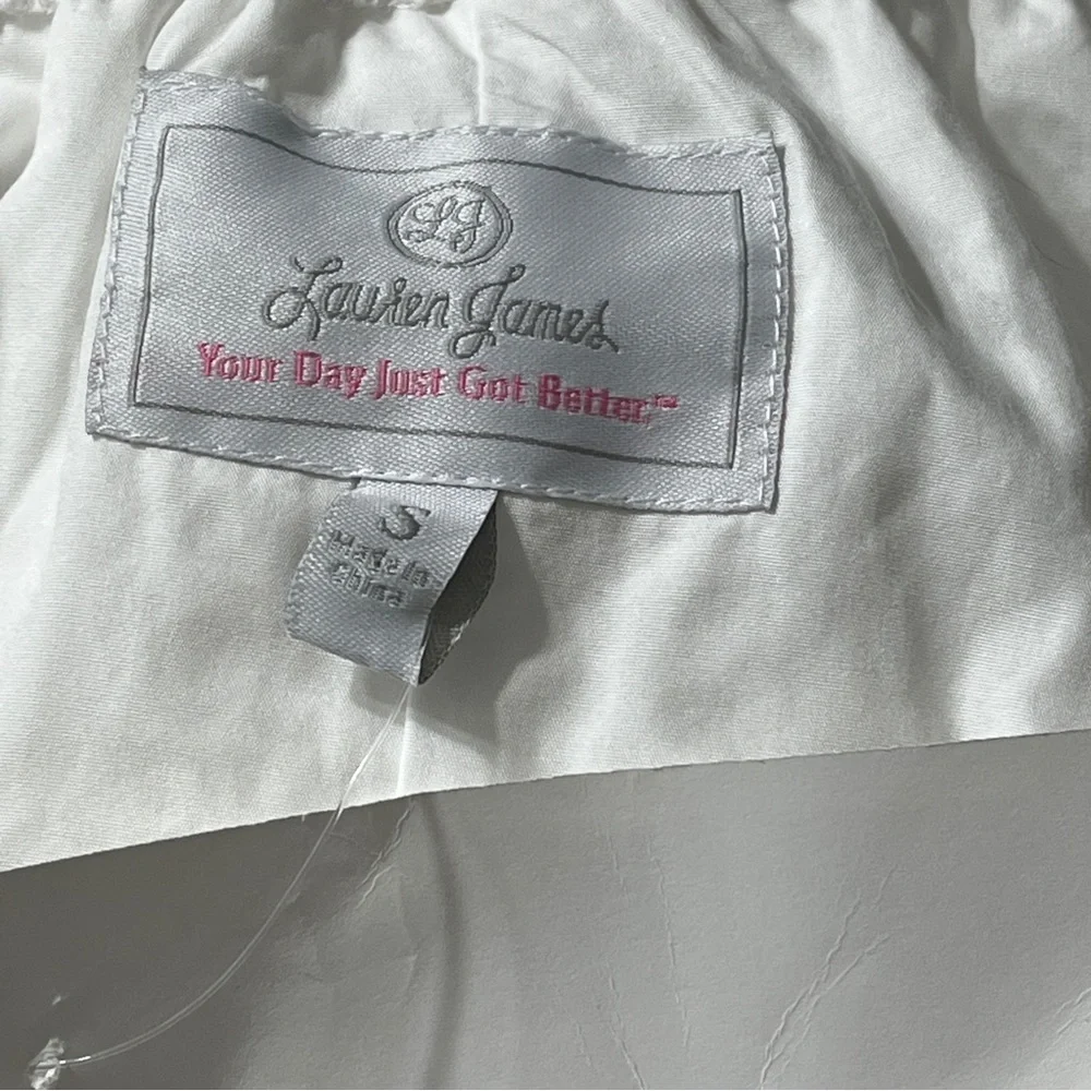 Lauren James Reagan White Eyelet Ruffle Top - Picture 7 of 8